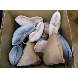 +VAT Box of grey and peach heart pillows