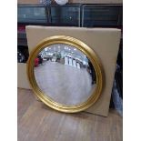 +VAT 2 gold framed convex mirrors