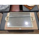 +VAT Boxed gold roped mirrored tray