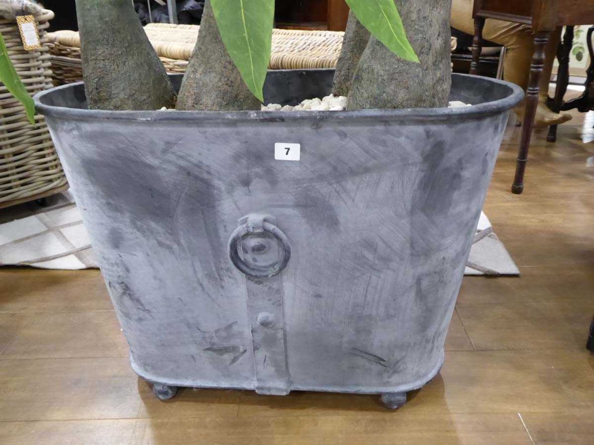 +VAT Artificial shrub in faux lead planter - Image 2 of 3
