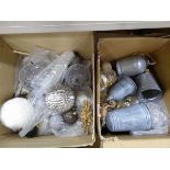 +VAT 2 x boxes of miscellaneous décor, bells and sand timers