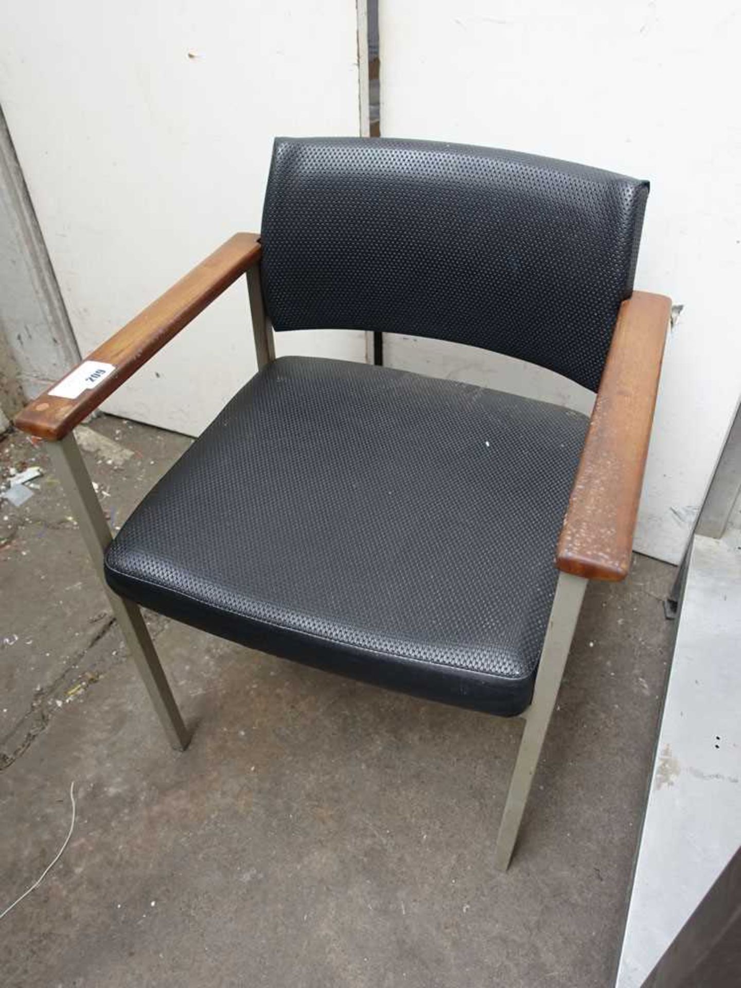 +VAT 3x mid 20th Century chairs with wooden arms