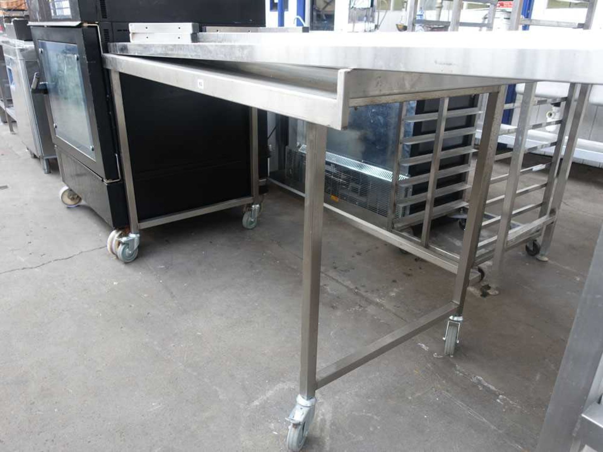 140cm stainless steel mobile preparation table