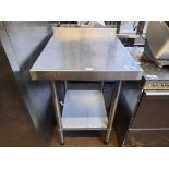 +VAT 60cm stainless steel preparation table with shelf under