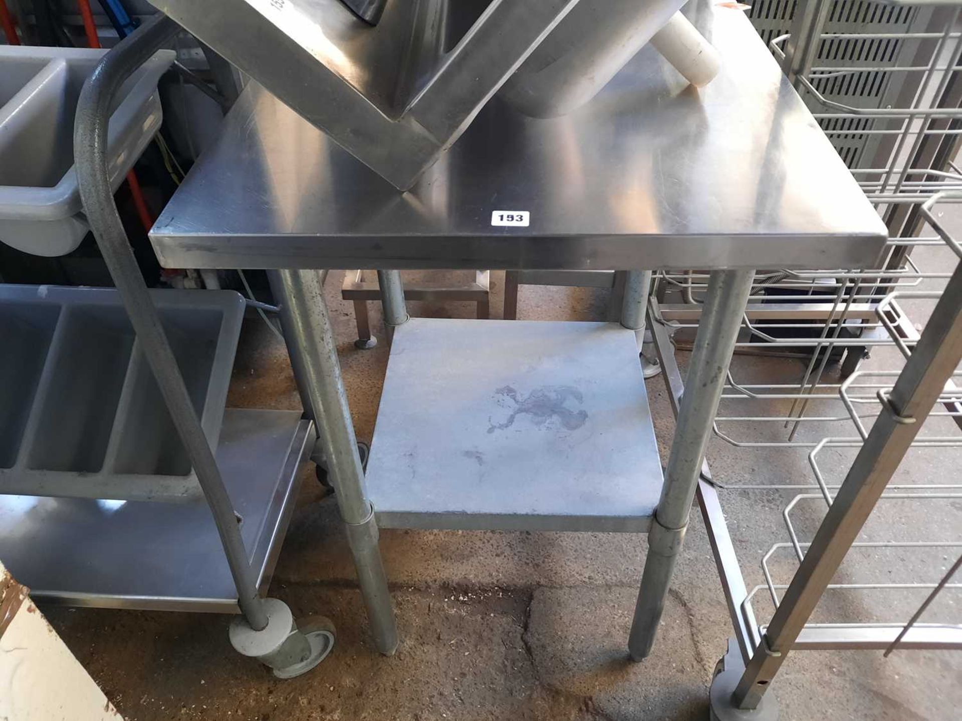 60cm stainless steel preparation table with shelf under