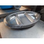 +VAT 7 large stainless steel divided platters
