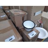 +VAT 5 boxes of 16 10cm enamel bowls (80 in total)