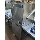 61cm Winterhalter PT-N lift top pass through dishwasher with associated bowl sink unit with pre-