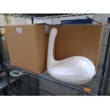 +VAT 7 x large white ornamental swans