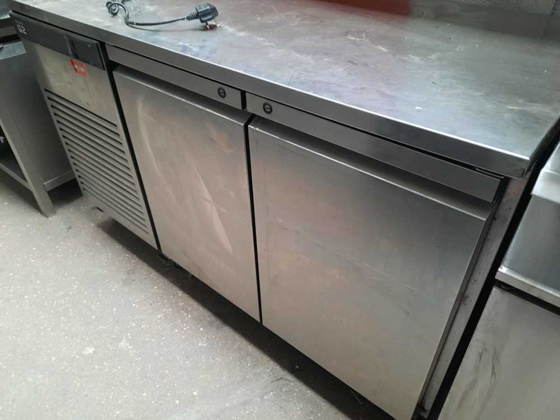 +VAT 140cm Foster Eco Pro G2 model: EP1-2H 2 door counter fridge with gantry over - Image 2 of 2