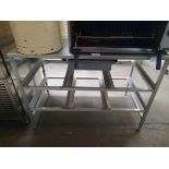 +VAT 120cm stainless steel preparation table with sliding drawer under