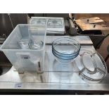 +VAT Box of glass dishes plus glass bowls and platter
