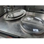 +VAT 4 x large circular serving platters plus 3 x oval platters