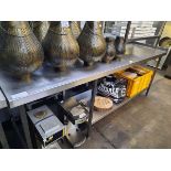 +VAT 240cm stainless steel preparation table with shelf under