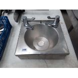 30cm stainless steel hand basin with tap set