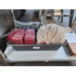 +VAT Plastic gastronorm containing mop heads, scourers and napkins