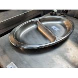 +VAT 3 large stainless steel divided platters