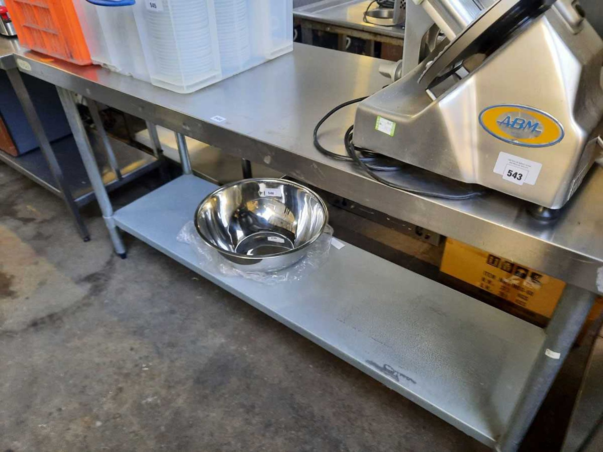 180cm stainless steel preparation table with shelf under