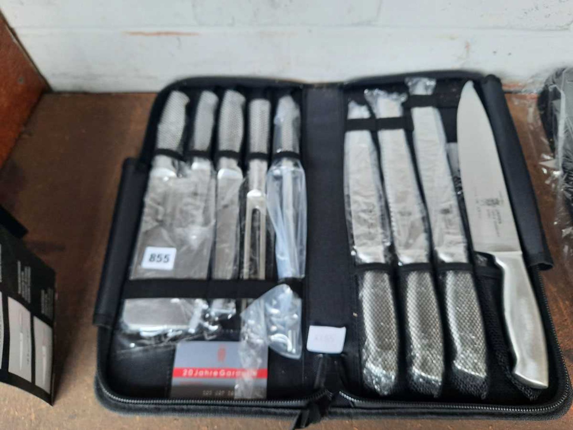 Japanese samurai style 9 piece knife set in zip up case