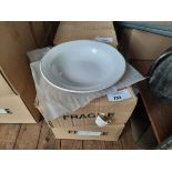 +VAT 2 boxes of 6 stoneware bowls with wavy edges (12 in total)