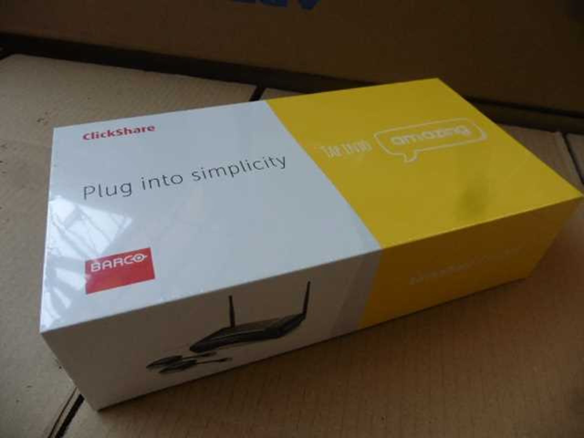 +VAT Barco clickshare model No CSE-200 router set in sealed box