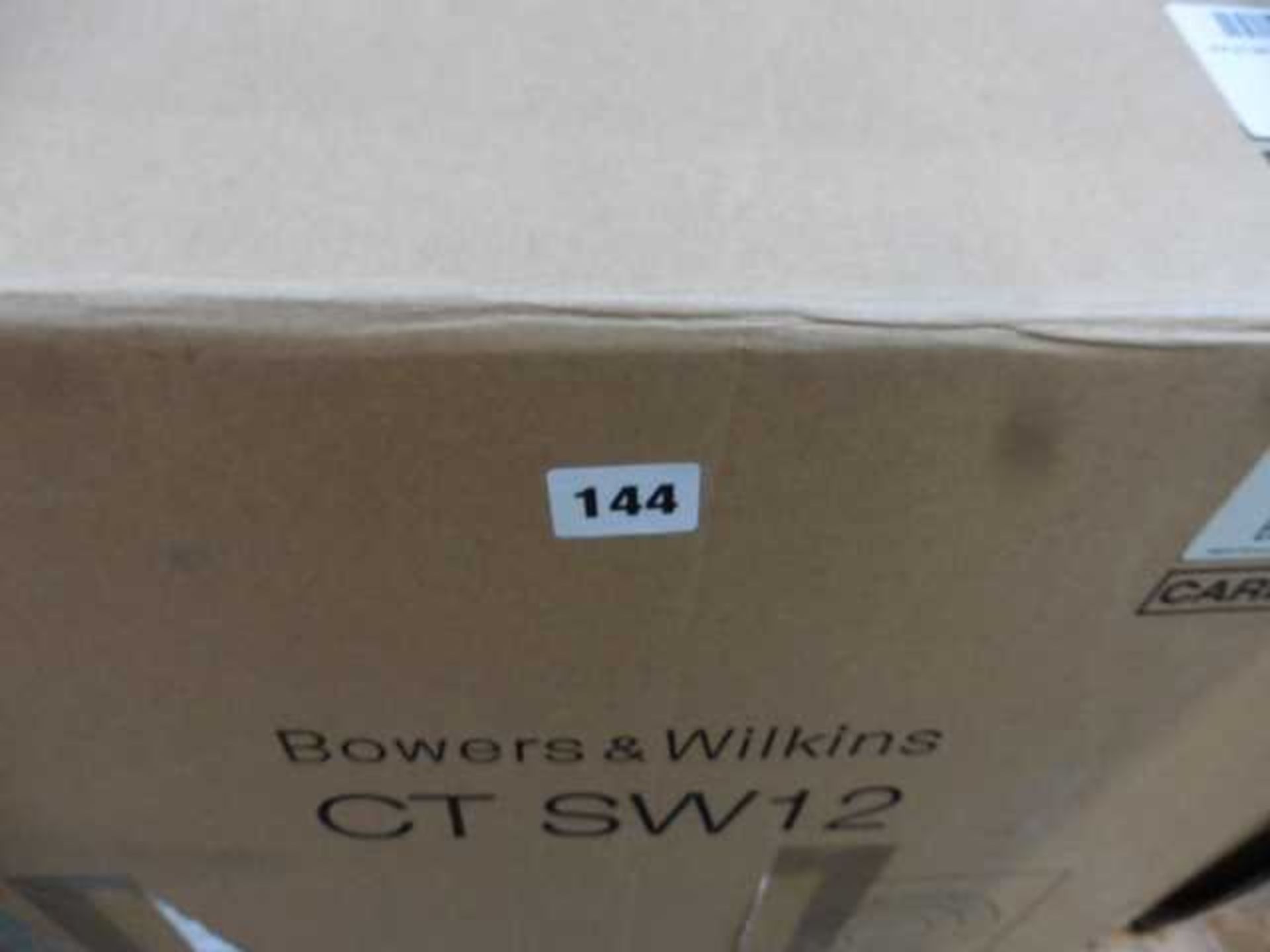 +VAT 2 Bowers & Wilkins CT SW12 black custom theatre speakers with boxes