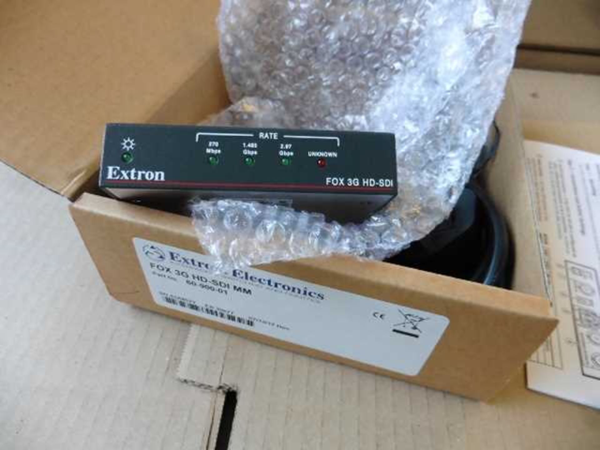 +VAT Extron Fox 3G HD-SDIMM transceiver with box, with power supply