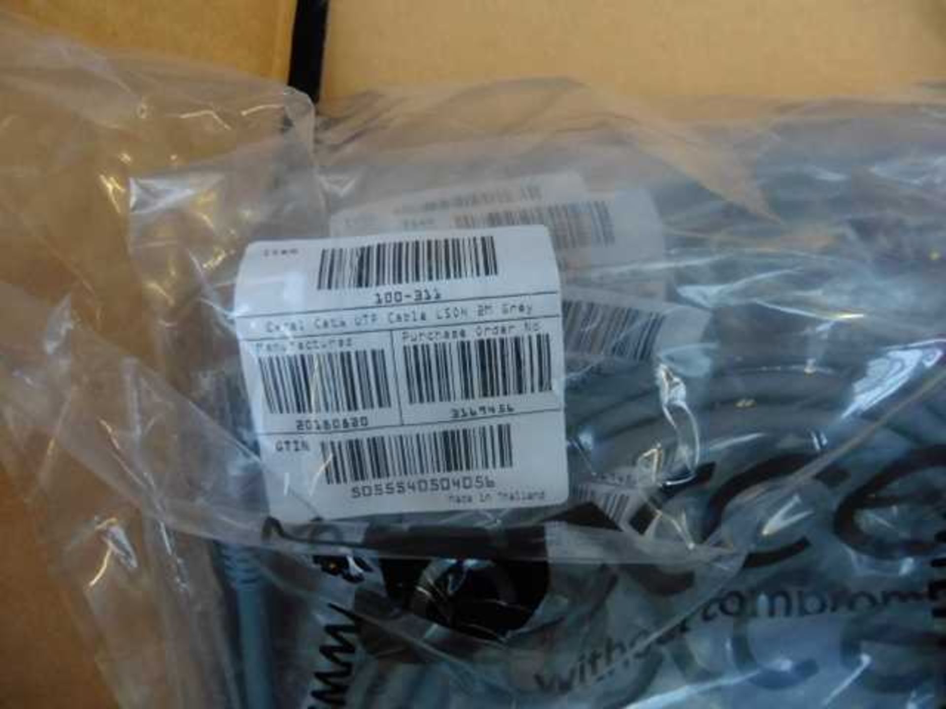 +VAT Box of about 210 Excel cat6 UTP 2m cables in grey - Image 2 of 3