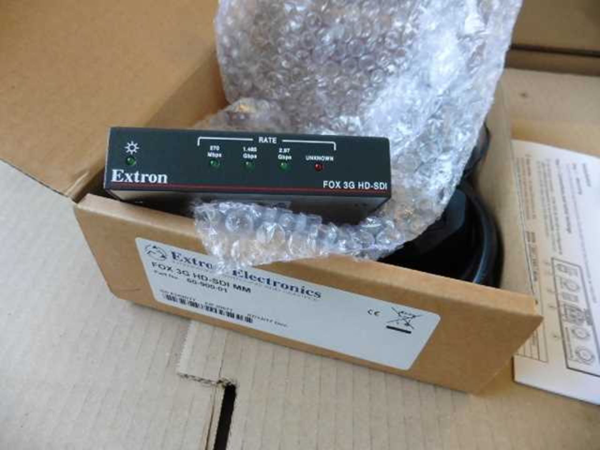 +VAT Extron Fox 3G HD-SDIMM transceiver with box, with power supply