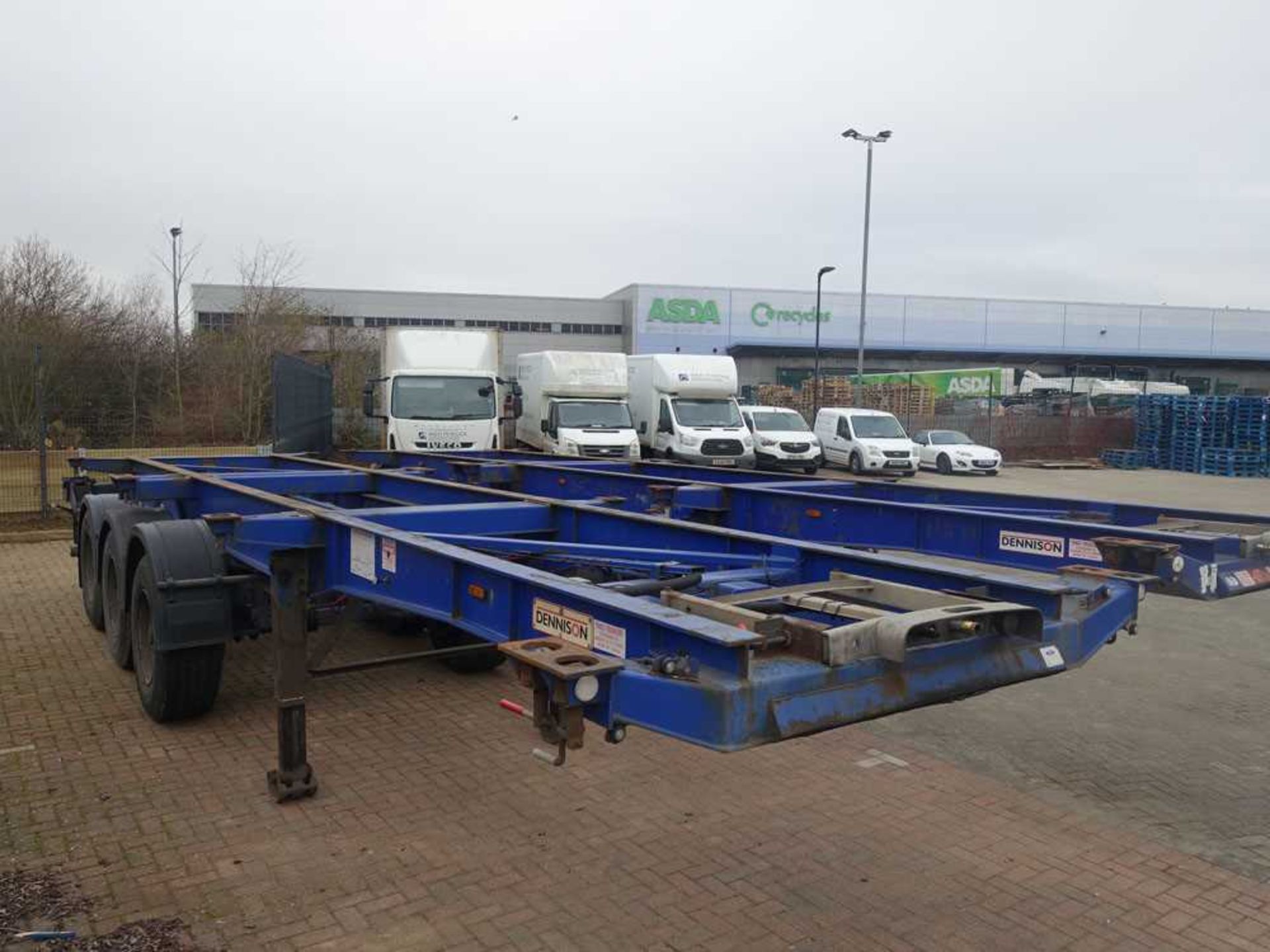 +VAT Dennison skeletal triaxle container trailer - 2007 39 tonne gross weight s/n C248657