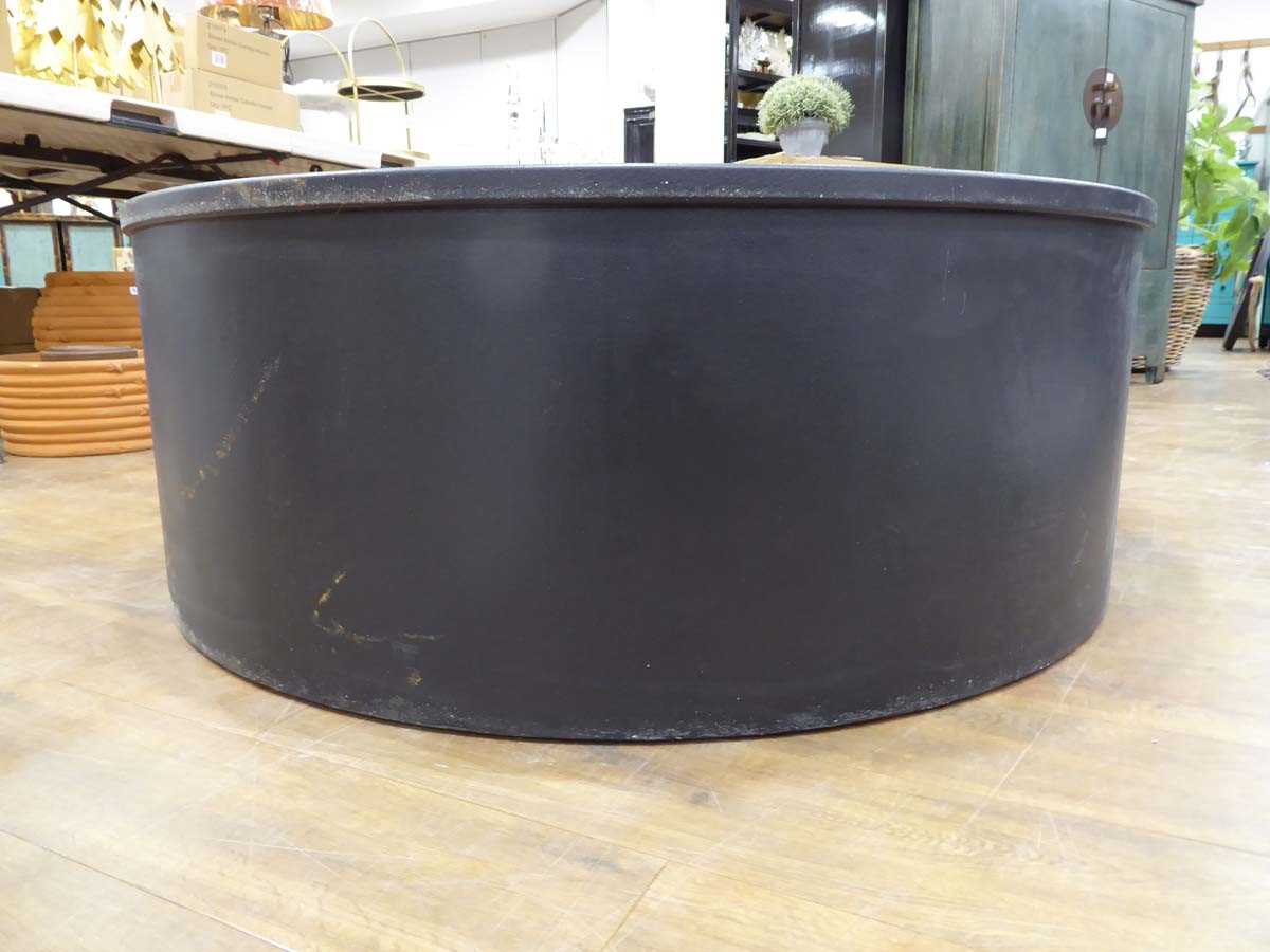 Large black drum table - Image 3 of 4