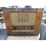 Vintage radio in walnut case