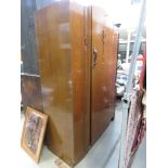 1950's Oak finished single door wardrobe