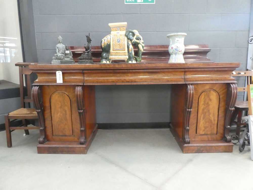 Large Edwardian mahogany sideboard