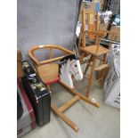 Child's metamorphic highchair plus a rocking horse