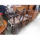 6 elm and oak dining chairs