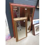 2 rectangular mirrors