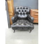 Leather Chesterfield armchair