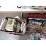 4 boxes containing atluses and reference books to include bird and wildlife studies, archaeology and