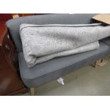 +VAT Grey fabric two seater sofa