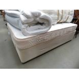 Single divan bed base with mattress