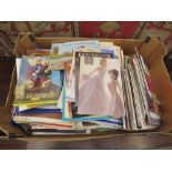 Box containing Royal Doulton collectors pamphlets and brochures