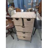 Seagrass set of four drawers