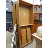 +VAT 3 Oak finished open bookcases