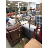 2 brass floor lamps