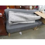 +VAT Grey fabric two seater sofa