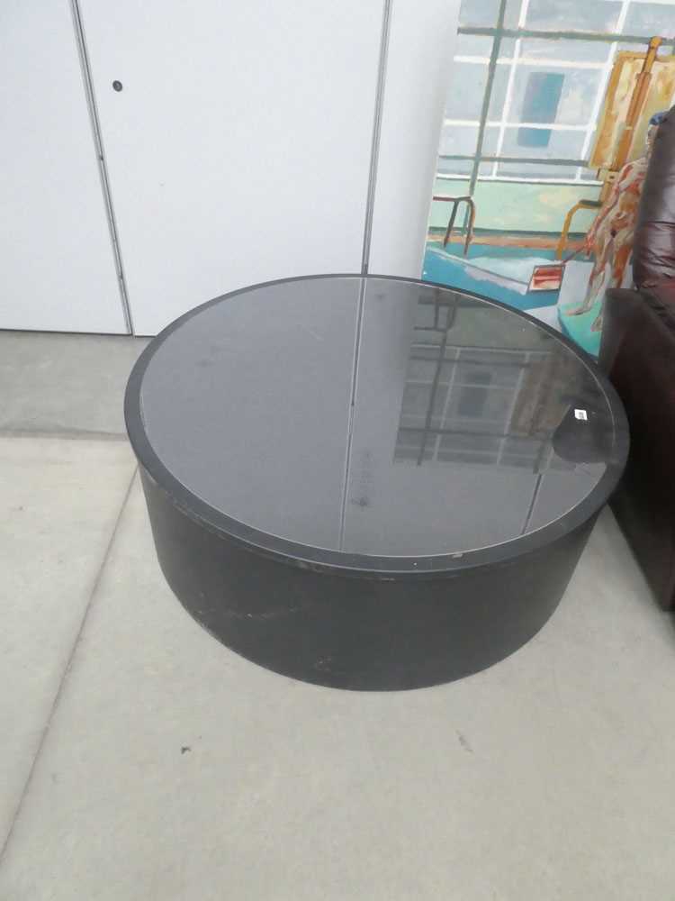 Large black drum table