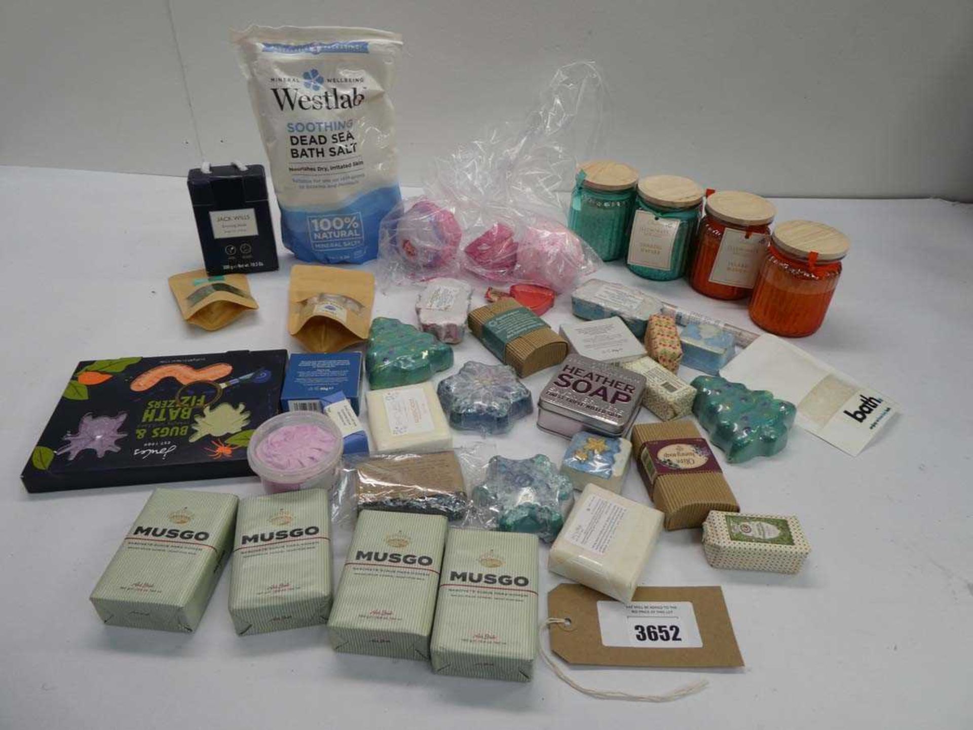 +VAT Bath salts, bath bombs, soaps etc