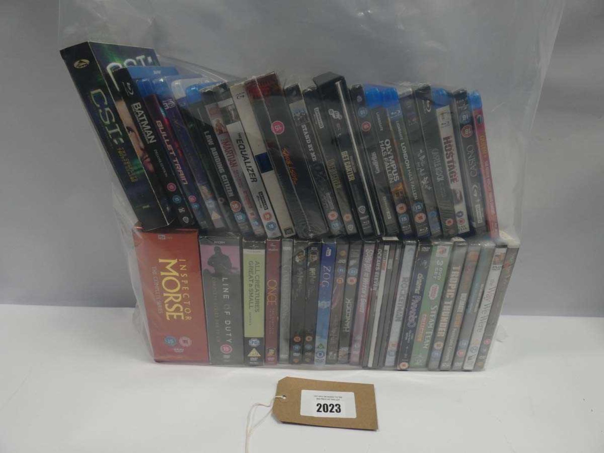 +VAT Bag containing DVD & Blu-Ray films / box sets