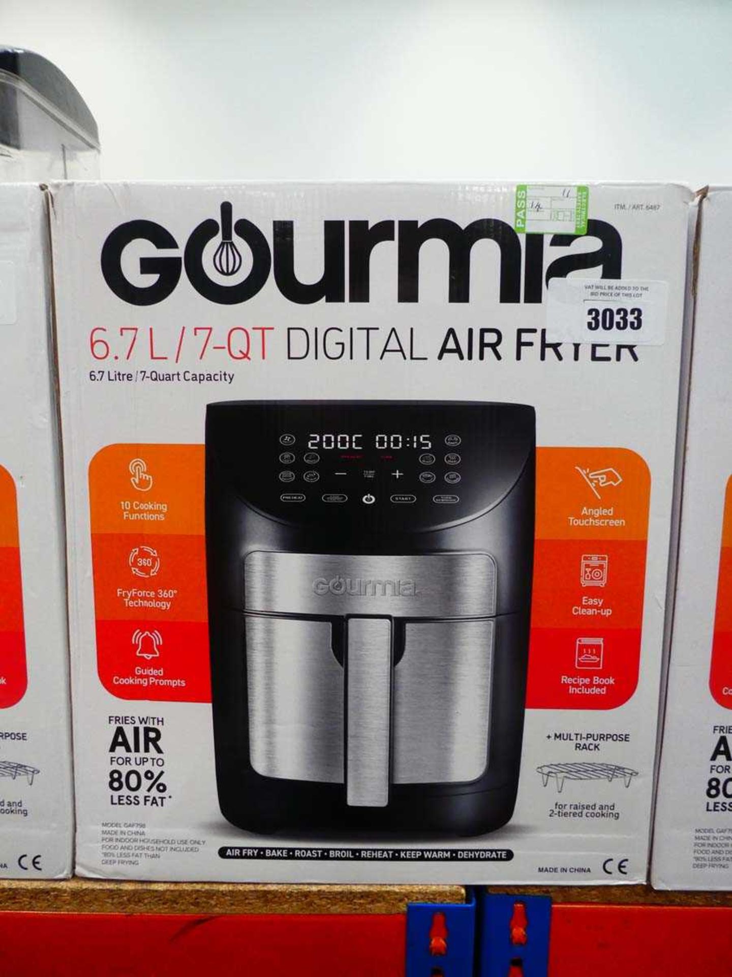 +VAT Gourmia 6.7l digital air fryer